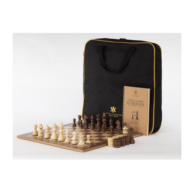 Jeux de société - Jeu échecs avec livret de score et sac de transport