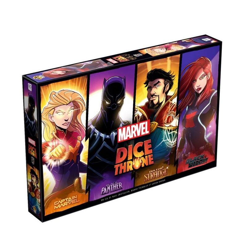 Jeux de société - Dice Throne Marvel : Captain Marvel vs Black Panther vs Dr Strange vs Black Widow