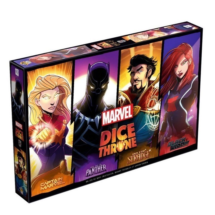 Jeux de société - Dice Throne Marvel : Captain Marvel vs Black Panther vs Dr Strange vs Black Widow