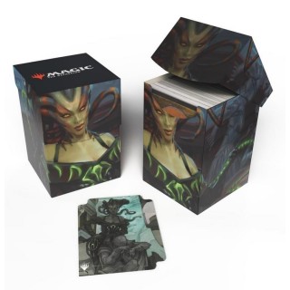 Boite de rangement illustrée Deck Box 100+ MTG - Les hors-la-loi de Croisetonnerre : Vraska, celle qui crée le silence