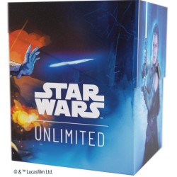 Deck Box Boite de Rangement Gamegenic Illustrée Star Wars Unlimited : Soft Crate REY / KYLO REN