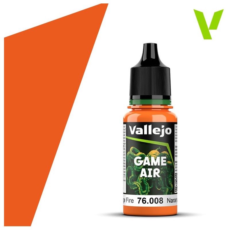 Peinture Vallejo Games Air : Orange Feu - Orange Fire