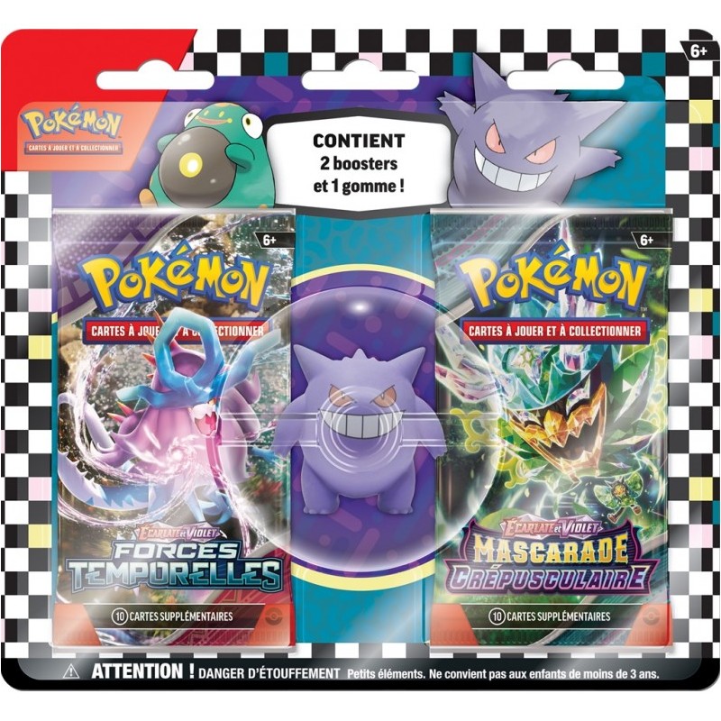 Pokémon - Pack 2 Boosters + Gomme Ectoplasma