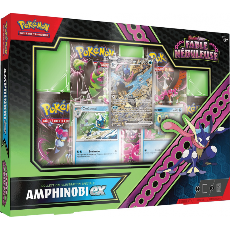 Pokémon : Coffret Collection Illustration Spéciale - Écarlate et Violet EV6.5  Fable Nébuleuse : Amphinobi-EX