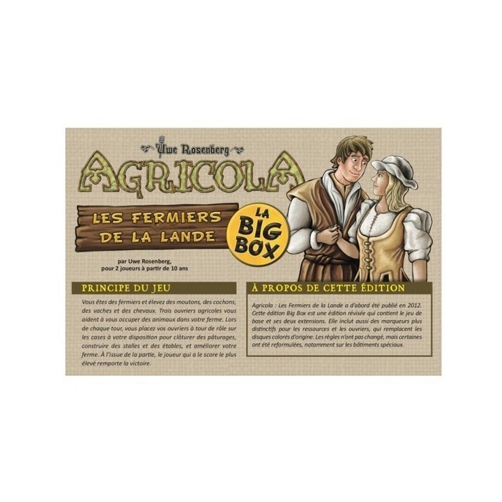 Jeux de société - Occasion - Agricola Big Box 2 Joueurs - Les Fermiers De La Lande