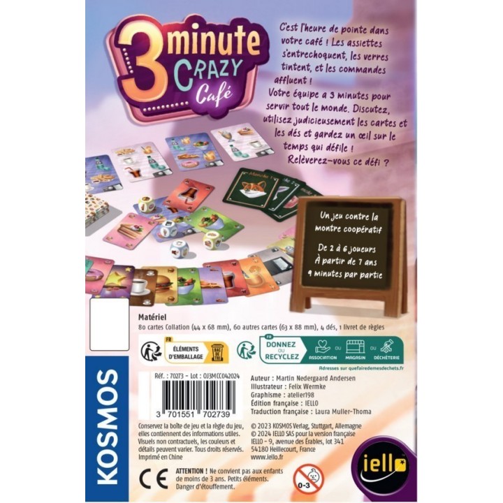 Jeux de société - 3 Minutes Crazy Café