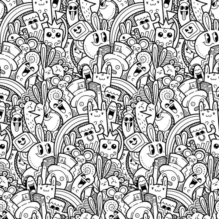 Sac Tapis Small : Doodle - Jusqu'à 40cm d'un côté