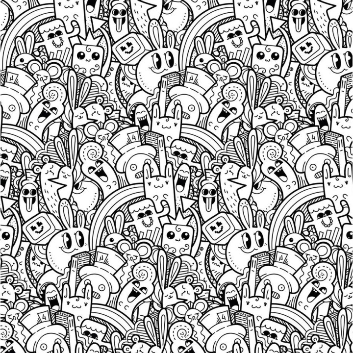 Sac Tapis Medium : Doodle - Jusqu'à 76cm d'un côté