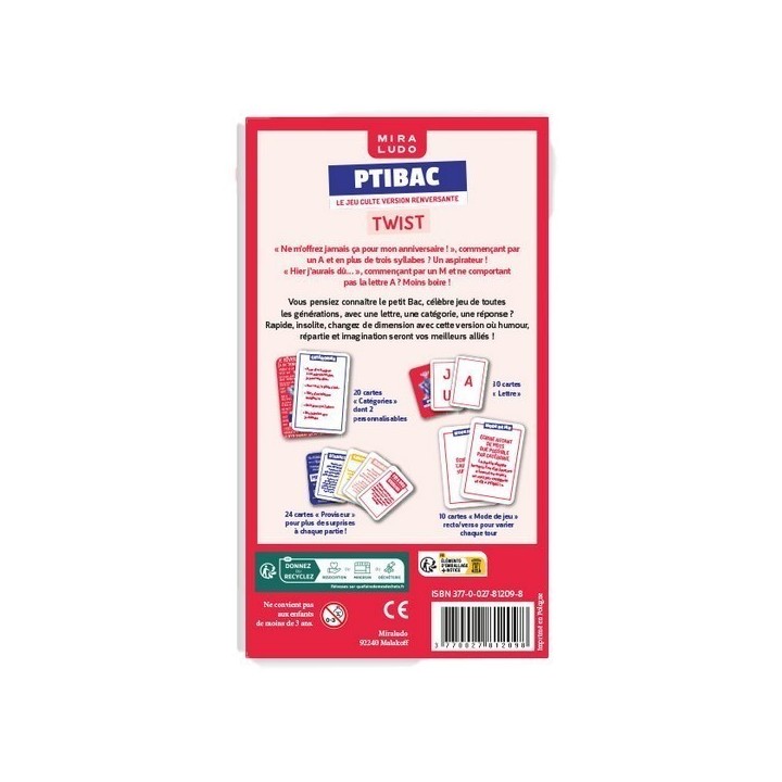 Jeux de société - PTIBAC Twist