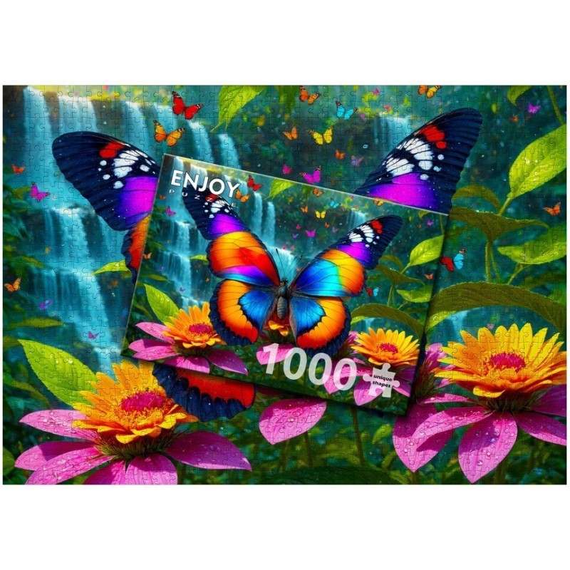 Puzzle Enjoy Puzzle : Butterfly in the Forest - 1000 Pièces