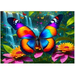 Puzzle Enjoy Puzzle : Butterfly in the Forest - 1000 Pièces