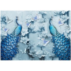 Puzzle Enjoy Puzzle : Blue Peacocks - 1000 Pièces