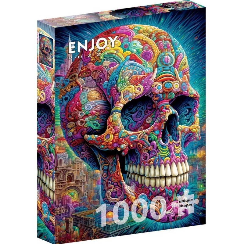 Puzzle Enjoy Puzzle : Quirky Skull - 1000 Pièces Puzzle Enjoy Puzzle : Quirky Skull - 1000 Pièces