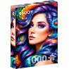 Puzzle Enjoy Puzzle : Rainbow Flower Portrait - 1000 Pièces