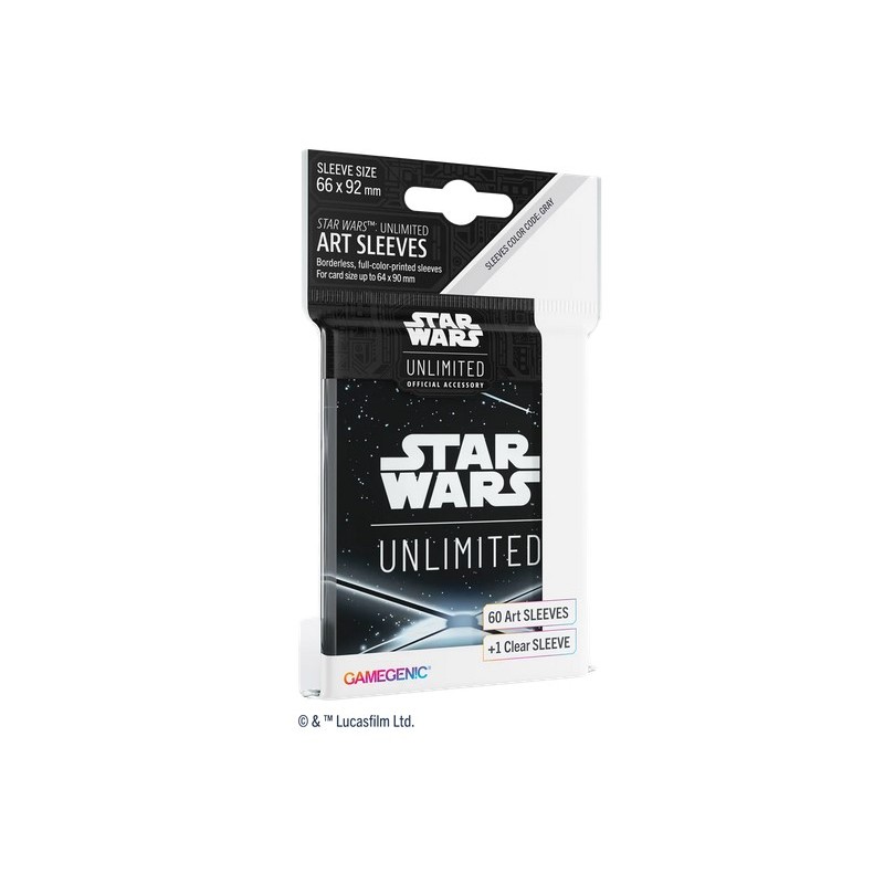 Protège-cartes Gamegenic Illustré Star Wars Unlimited : Card Back Black