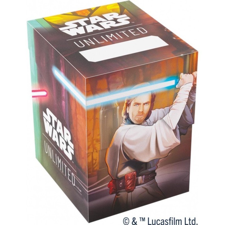Deck Box Boite de Rangement Gamegenic Illustrée Star Wars Unlimited : Soft Crate Obi-Wan/Darth Maul