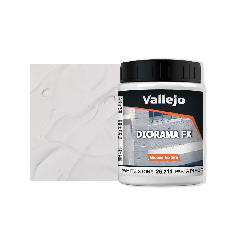 Diorama FX Vallejo Ground Texture : Pierre artificielle Blanche – White Stone Paste