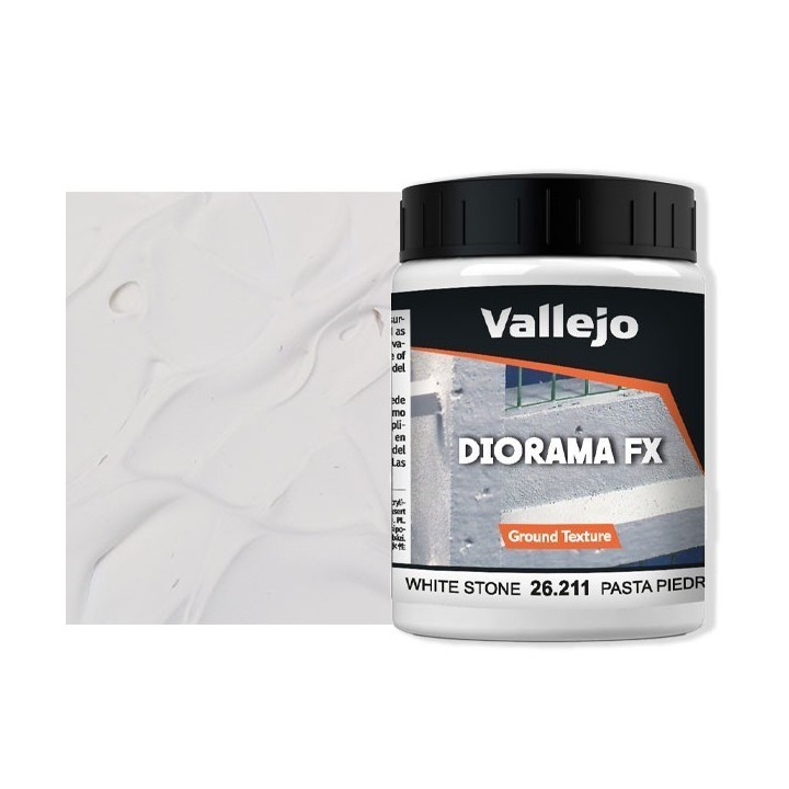 Diorama FX Vallejo Ground Texture : Pierre artificielle Blanche – White Stone Paste