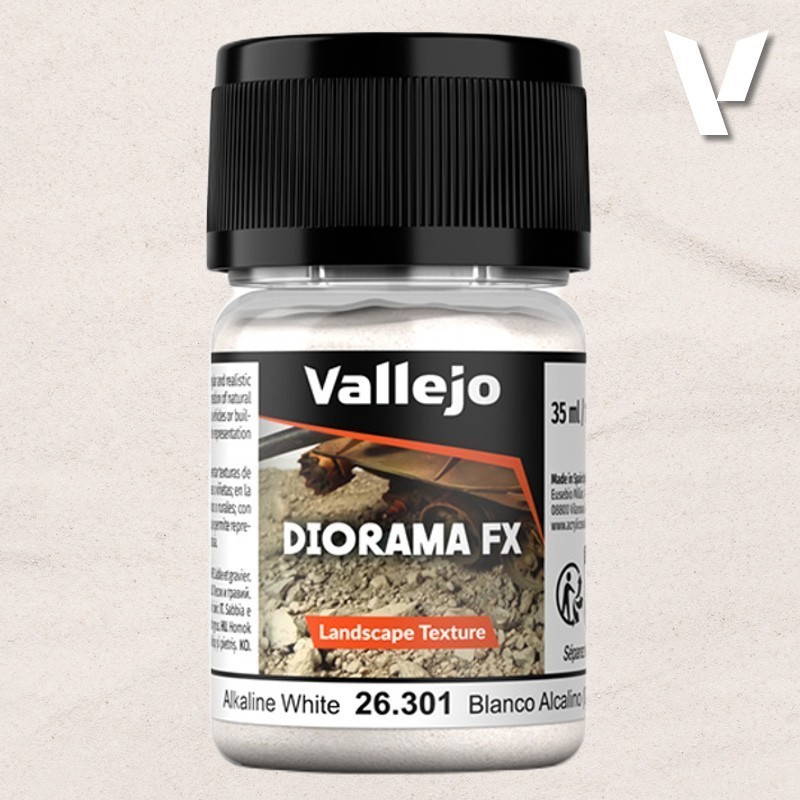 Diorama FX Vallejo Landscape Texture : Alkaline White - Blanc Alcalin (1-2mm)