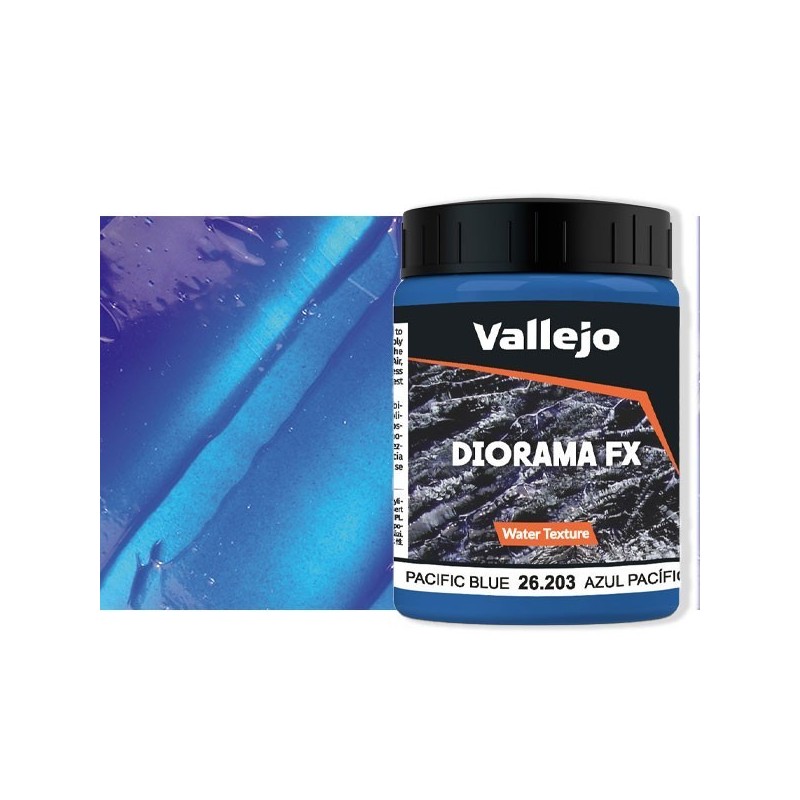Diorama FX Vallejo Water Texture : Bleu Pacifique – Pacific Blue Diorama FX Vallejo Water Texture : Bleu Pacifique – Pacific Blue