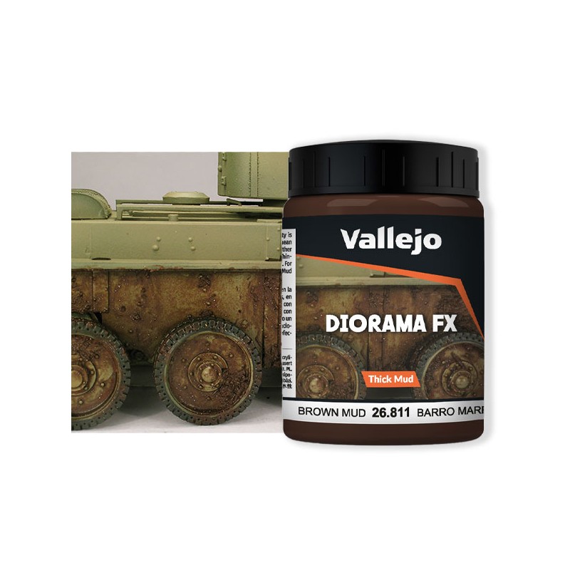 Diorama FX Vallejo Thick Mud : Boue épaisse Brune – Brown Thick Mud