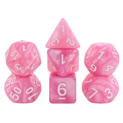 Set de 7 Dés JDR - Rose Nacré