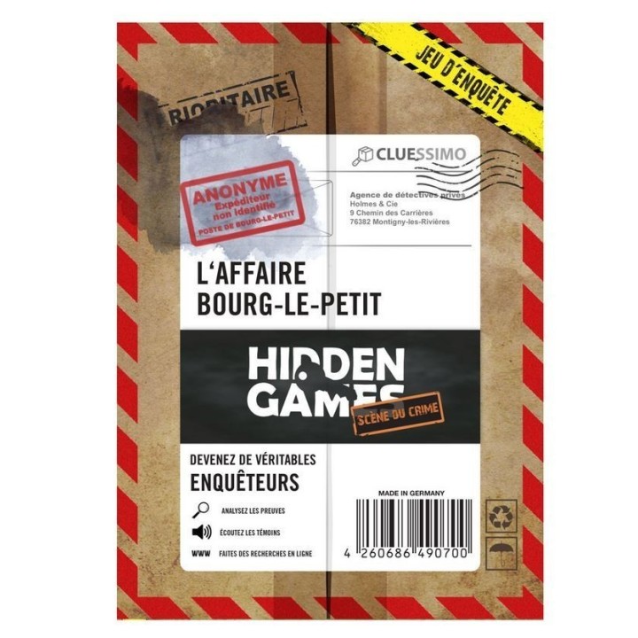 Jeux de société - Hidden Games No. 1 : L'affaire Bourg-Le-Petit