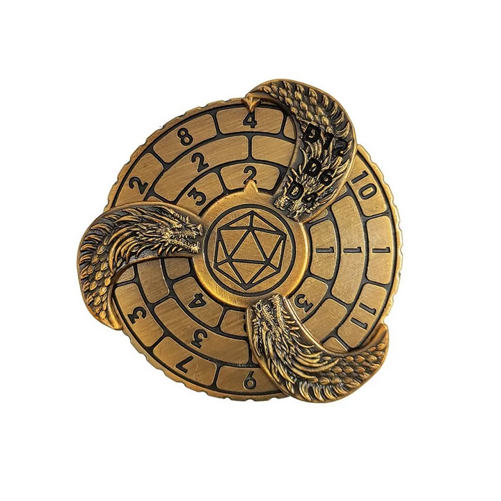 Accessoires - Dés Métal Spinner- Gold avec boite Metal