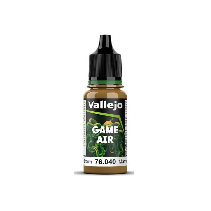 Peinture Vallejo Games Air : Cuir Marron - Leather Brown