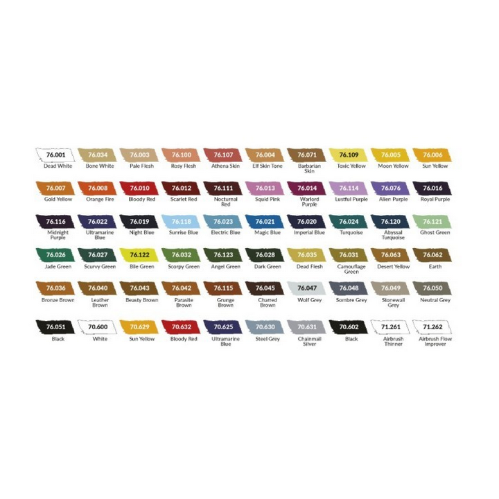 Peinture Vallejo - Mallette 60 teintes - GAME AIR