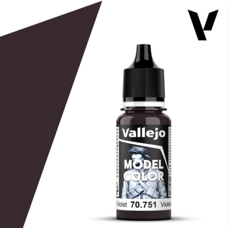 Peinture Vallejo Model Color : Black Violet - Violeta Negro