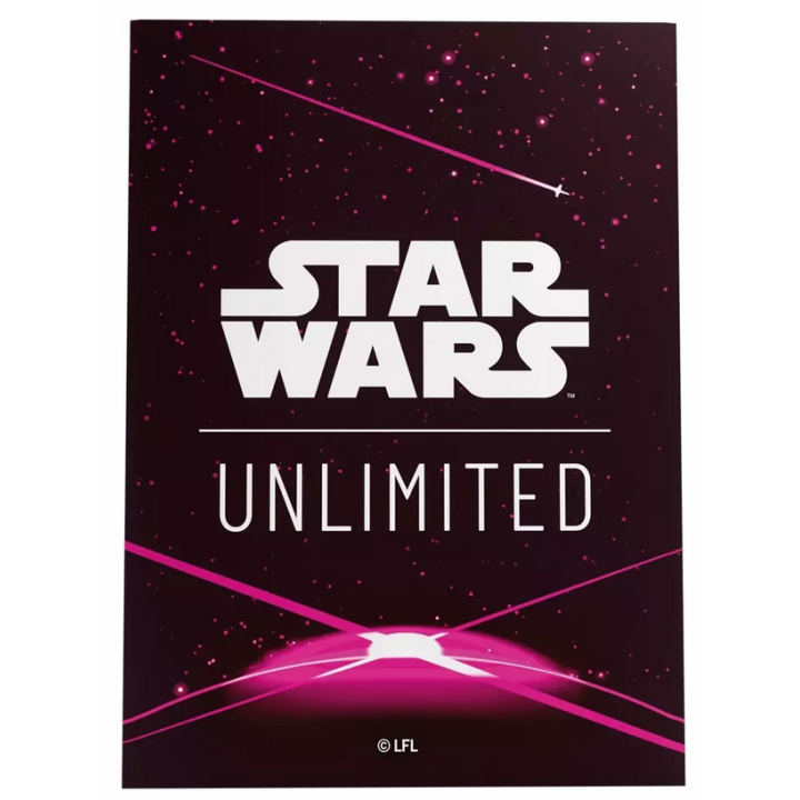 Protège-cartes Gamegenic Illustré Star Wars Unlimited - Passage en Vitesse Lumière :  Card Back Magenta