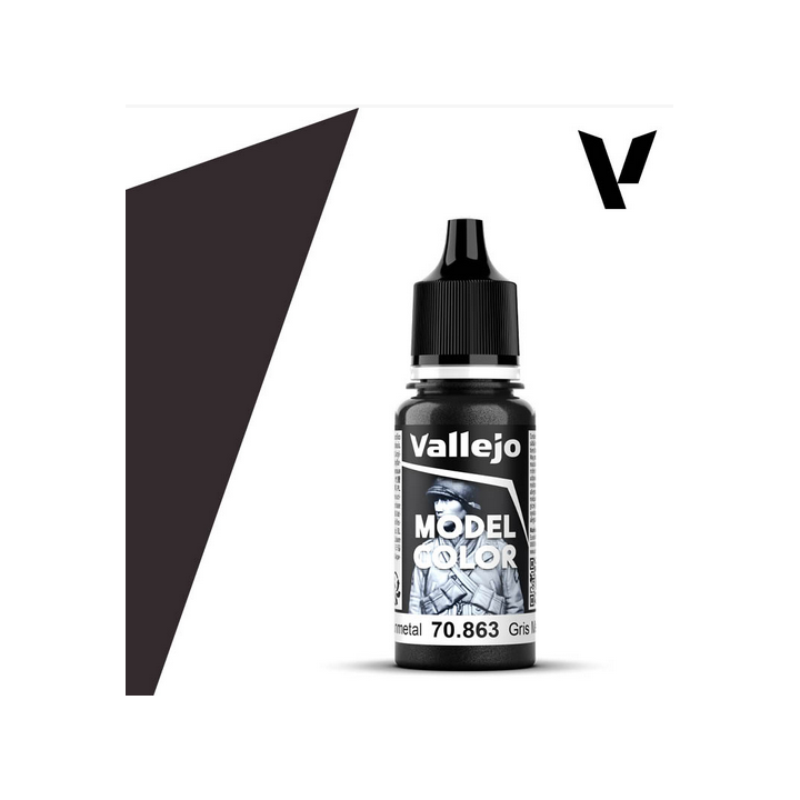 Peinture Vallejo Model Color : Gunmetal - Gris Metalizado