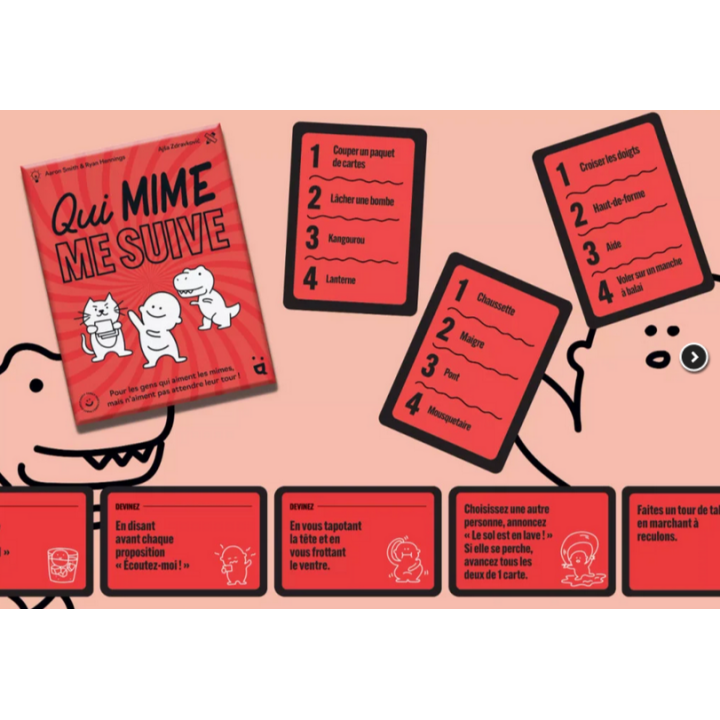 Jeux de société - Qui mime me suive !