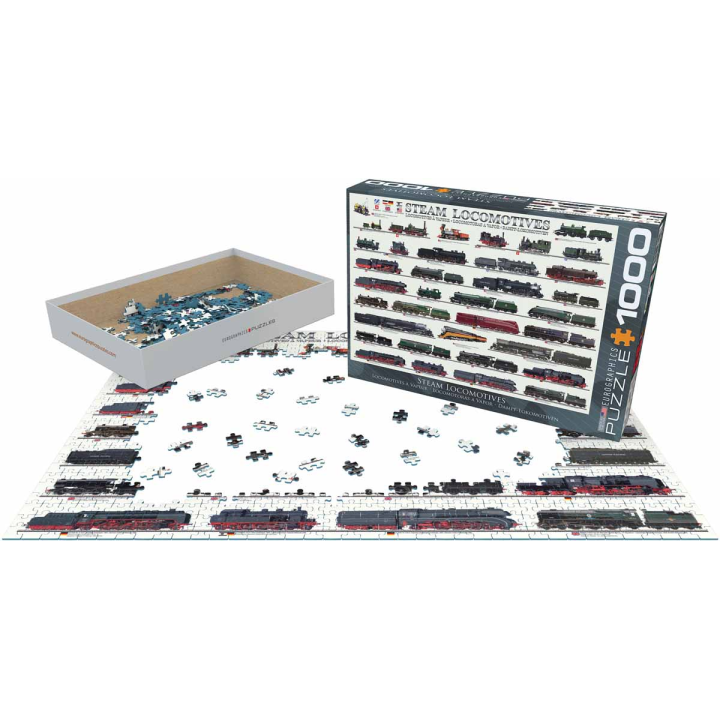 Puzzle Eurographics :  Locomotives à vapeur - 1000 Pièces