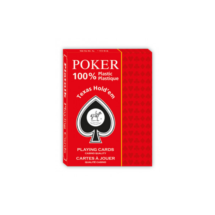 Jeux de société - Jeu de 54 cartes Poker Texas Hold'em ROUGE - Piatnik