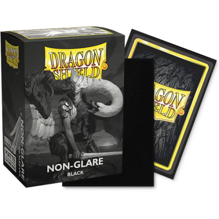 Dragon Shield - 100 Standard Sleeves - Non Glare : Black