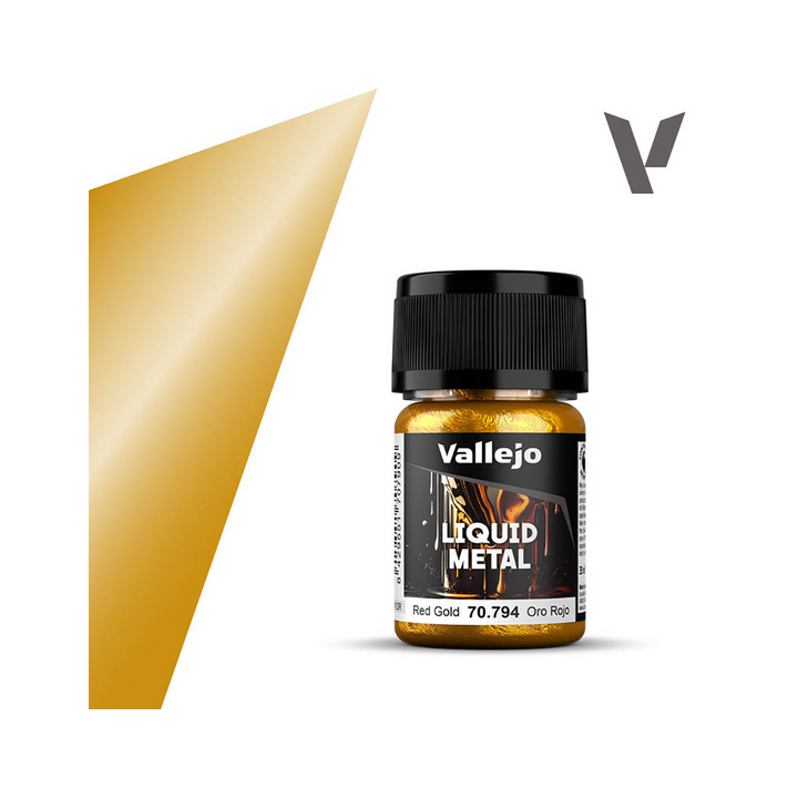Peinture Vallejo Liquid Metal : Red Gold - Oro Rojo
