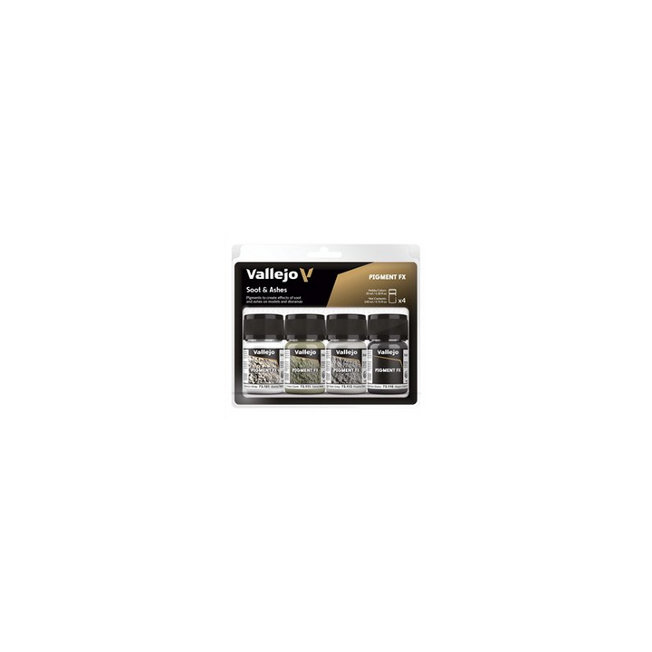 Diorama Effects Set Vallejo : Suie & Cendres set - Soot & Ashes set