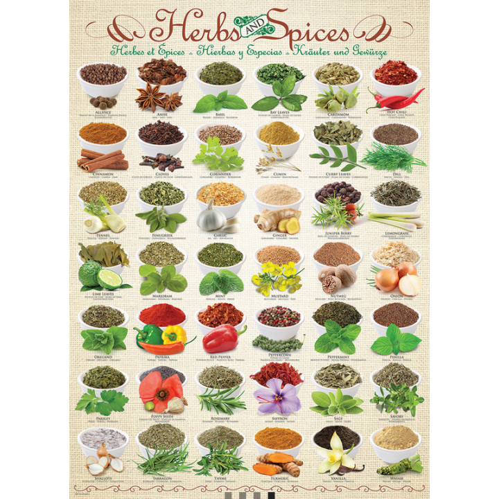 Puzzle Eurographics : Herbes et épices - 1000 Pièces