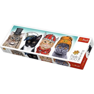 Puzzle Panorama Trefl - Fluffy crew - 500 Pièces