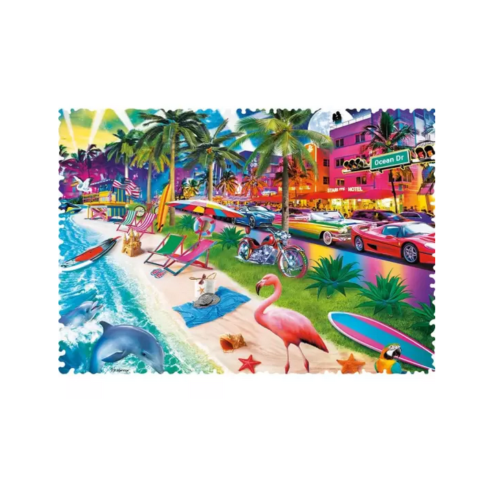 Puzzle Crazy Shapes - Miami Beach - 600 Pièces