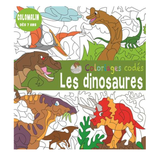 Livre coloriage - Coloriages codés - Les dinosaures