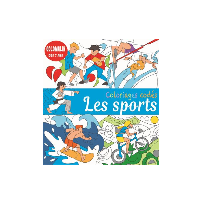 Livre coloriage - Coloriages codés - Les sports