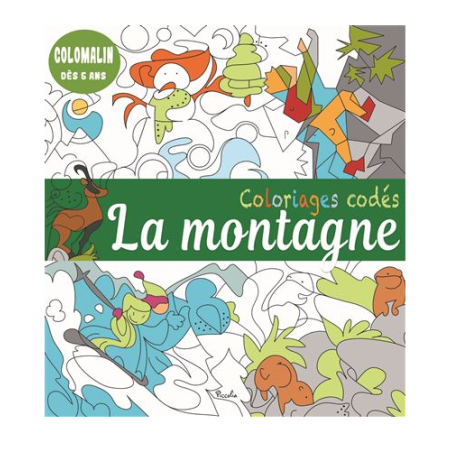 Livre coloriage - Coloriages codés - La montagne