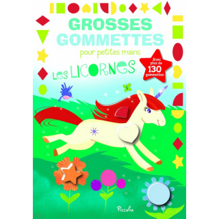 Livre Gommettes - Grosses Gommettes pour petites mains - Les Licornes