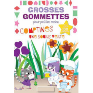 Livre Gommettes - Grosses Gommettes pour petites mains - Comptines