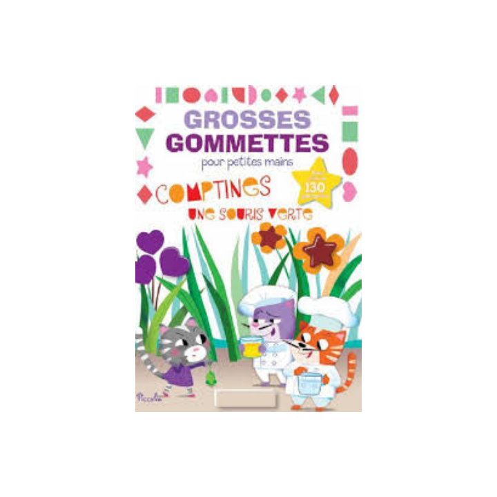 Livre Gommettes - Grosses Gommettes pour petites mains - Comptines