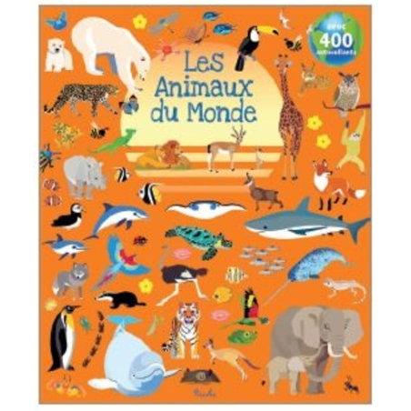 Livre Gommettes avec 400 autocollants - Les Animaux du Monde