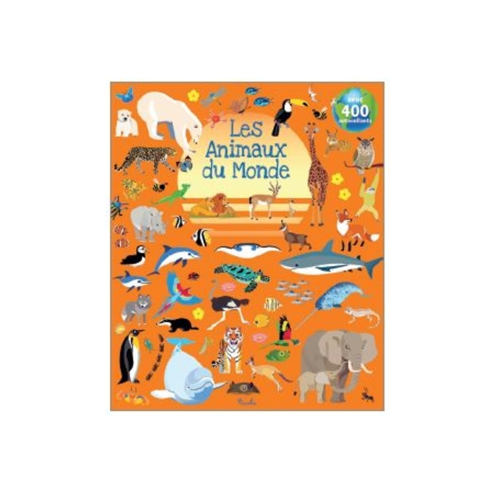 Livre Gommettes avec 400 autocollants - Les Animaux du Monde